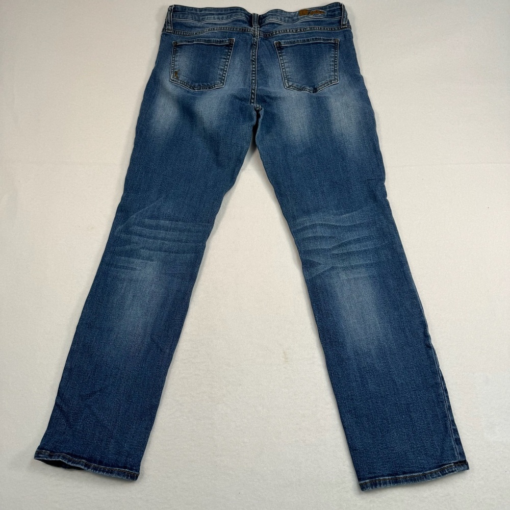 Kut From The Kloth Straight Leg Jeans Womens Size 12 Mid Rise Dark Wash - Picture 4 of 14